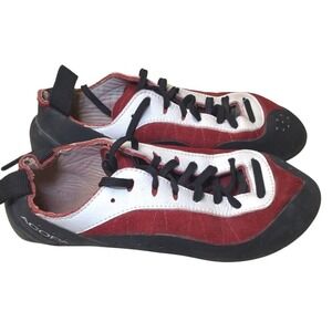 Acopa rock climbing shoes black red and white, men's 12‎ Euro 46